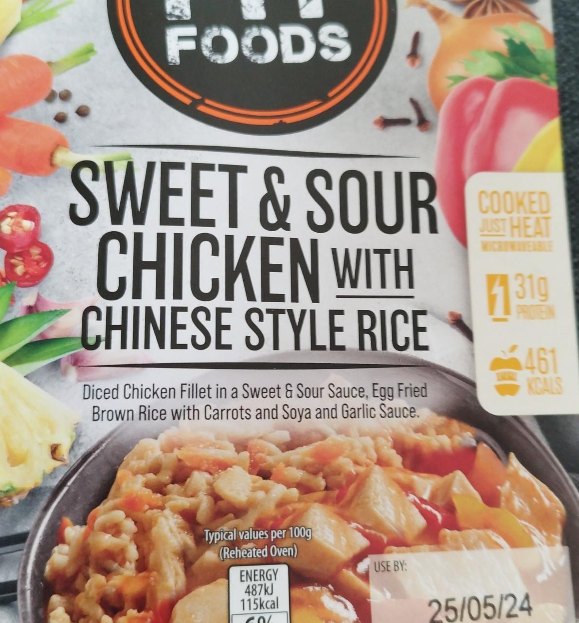 Fotografie - Sweet & Sour Chicken with chinese style rice Fit Foods