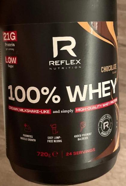 Fotografie - 100% Whey chocolate flavour Reflex Nutrition