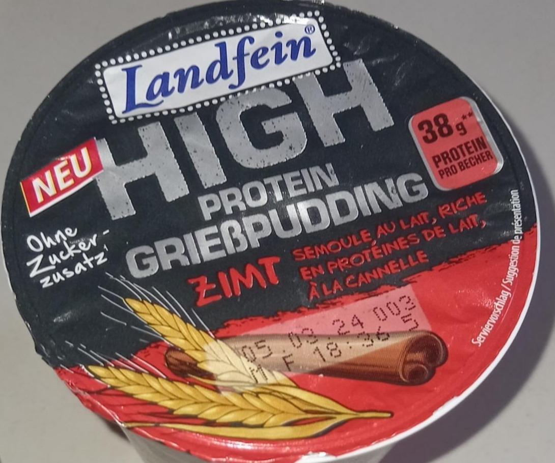 Fotografie - High Protein Zimt Grießpudding Landfein