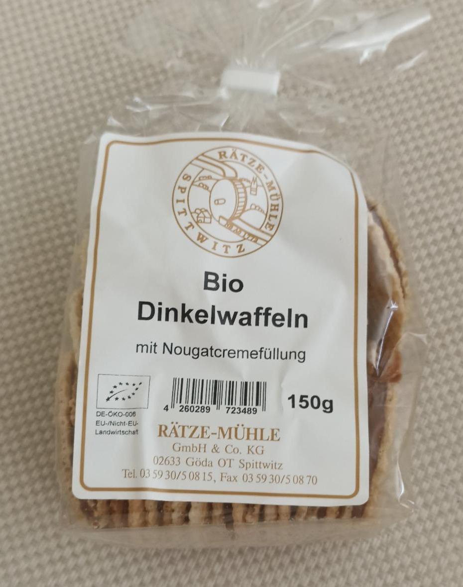 Fotografie - Bio Dinkelwaffeln mit Nougatcremefüllung Rätze-Mühle