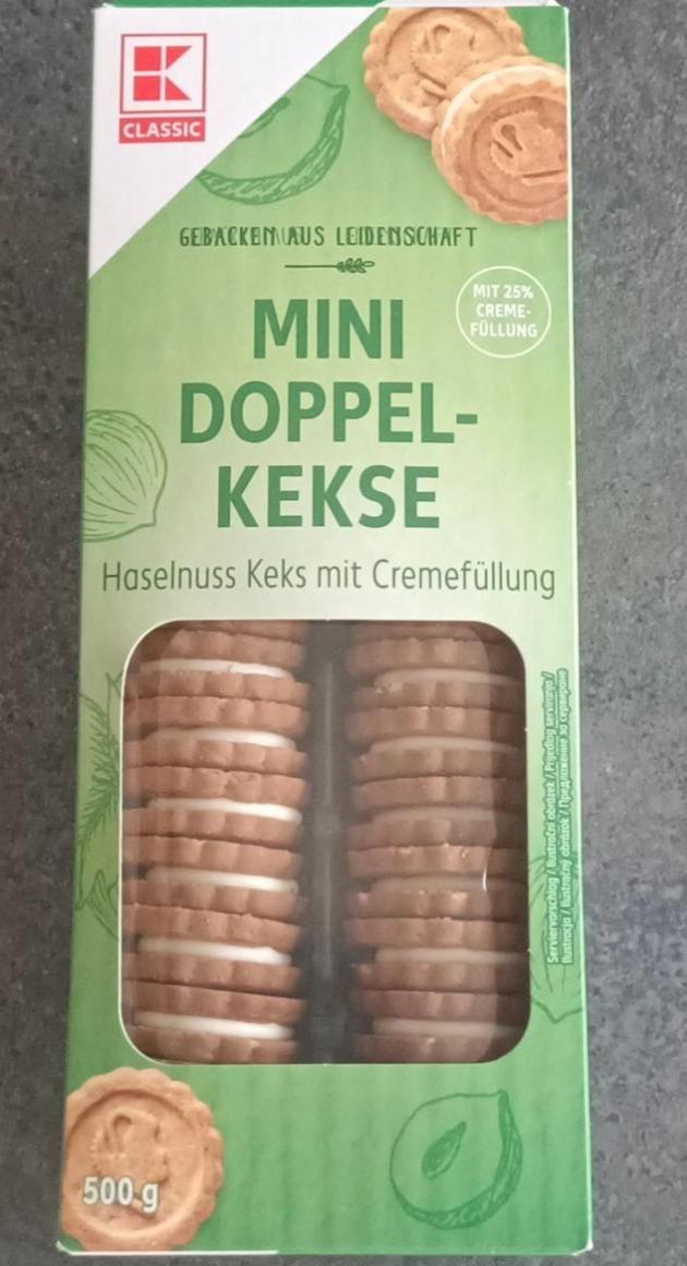 Fotografie - Mini doppelkekse haselnuss keks mit cremefüllung K-Classic