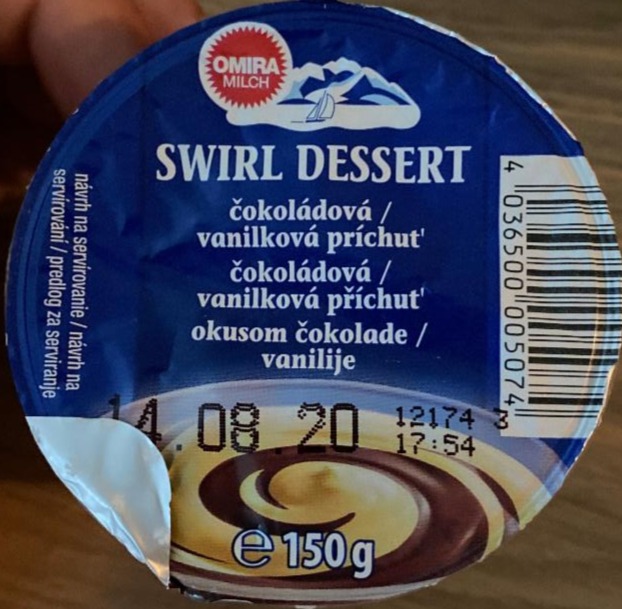 Fotografie - Swirl dessert Čokoládová - vanilková príchuť Omira