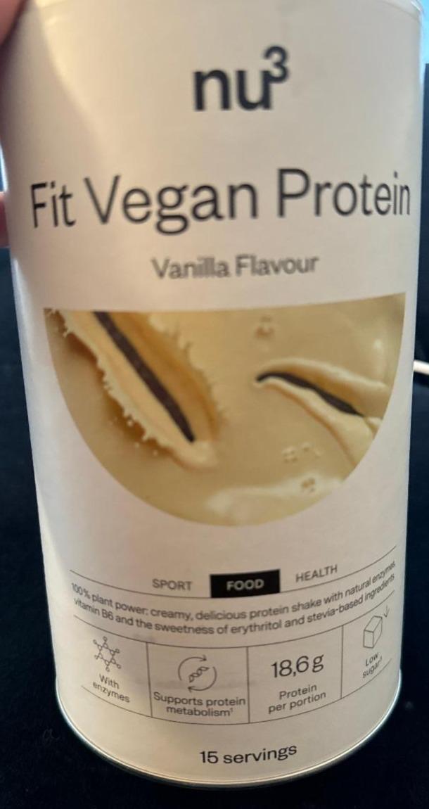 Fotografie - Fit Vegan Protein Vanilla Flavour nu3