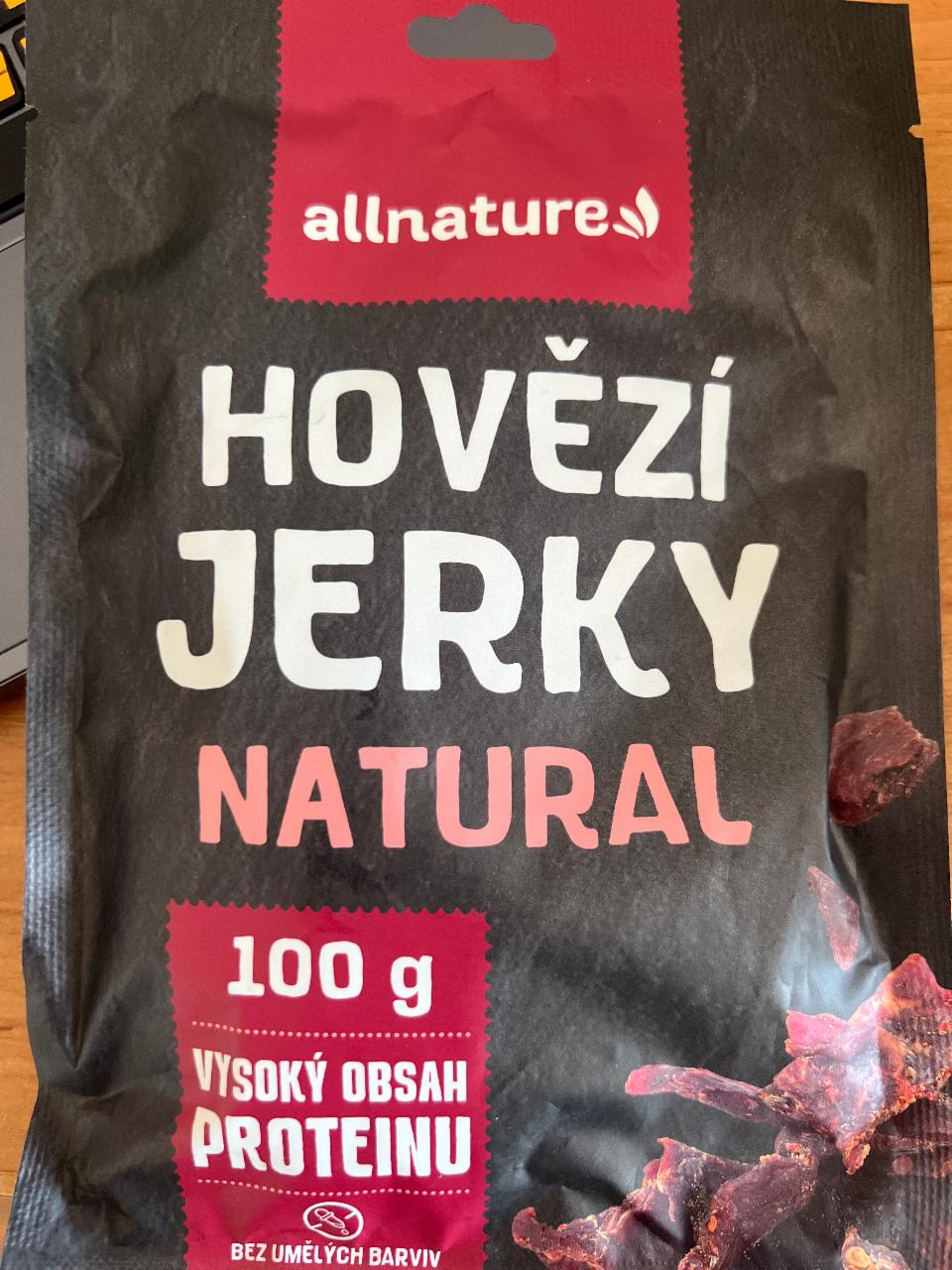 Fotografie - Beef natural Jerky Allnature