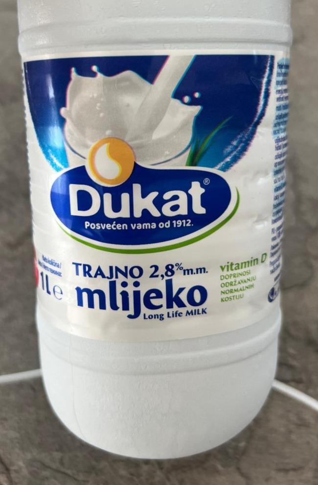 Fotografie - Trajno mlijeko 2,8% Dukat