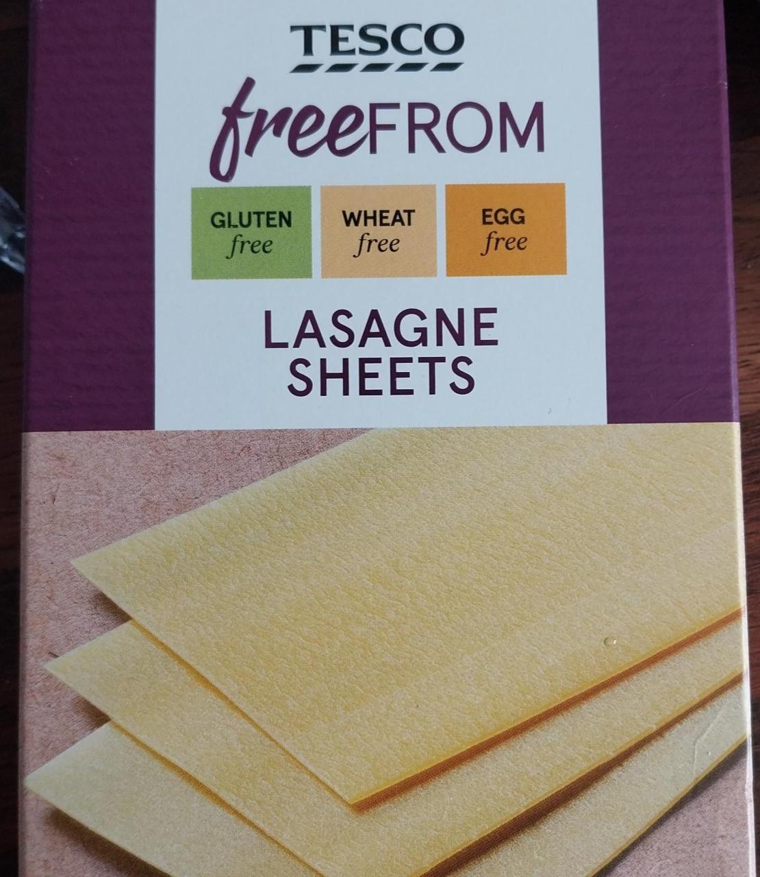 Fotografie - Lasagne Sheets Tesco free From