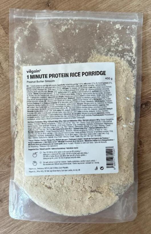 Fotografie - 1 Minute Protein Rice Porridge Peanut Butter Smooth Vilgain