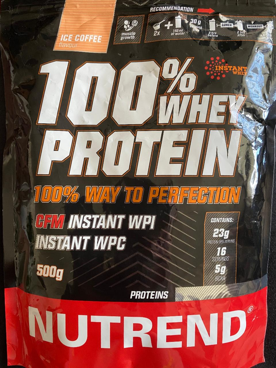 Fotografie - 100% whey protein ice coffee (ledová káva) Nutrend