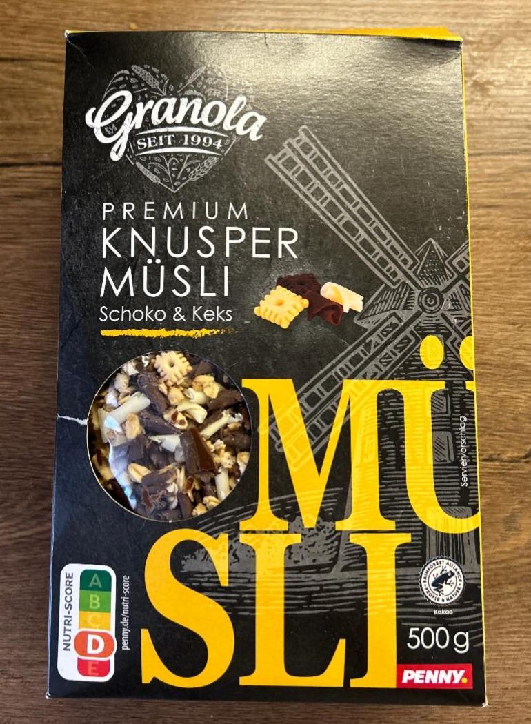 Fotografie - Premium Knusper Müsli Schoko & Keks Granola