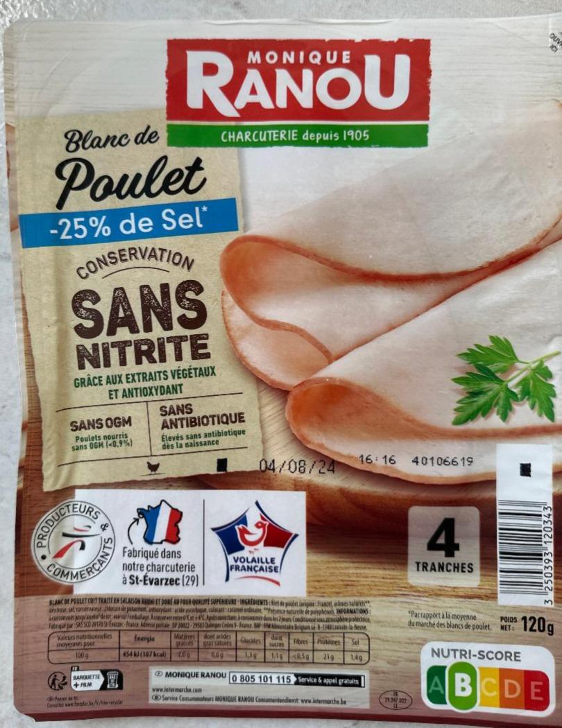 Fotografie - Blanc de poulet Sans nitrite Monique Ranou