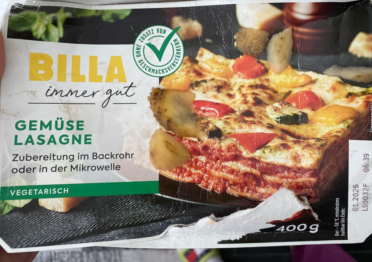 Fotografie - Gemüse Lasagne Billa