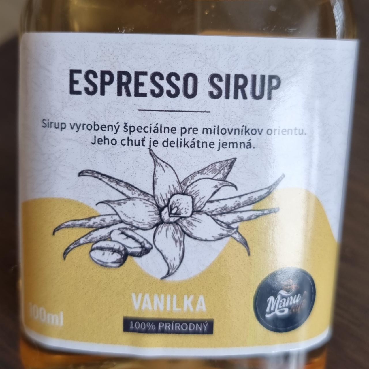 Fotografie - Espresso sirup vanilka ManuCafe