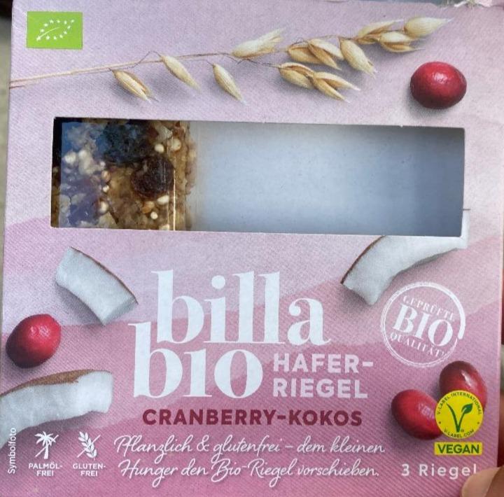 Fotografie - Hafer-Riegel Cranberry-Kokos Billa bio