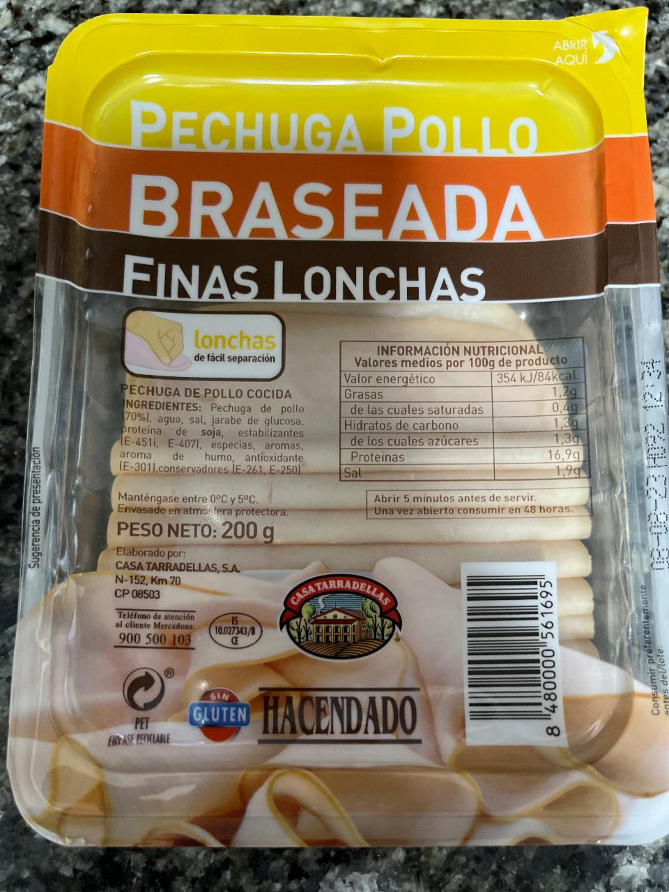 Fotografie - Pechuga Pollo Braseada Finas Lonchas Hacendado