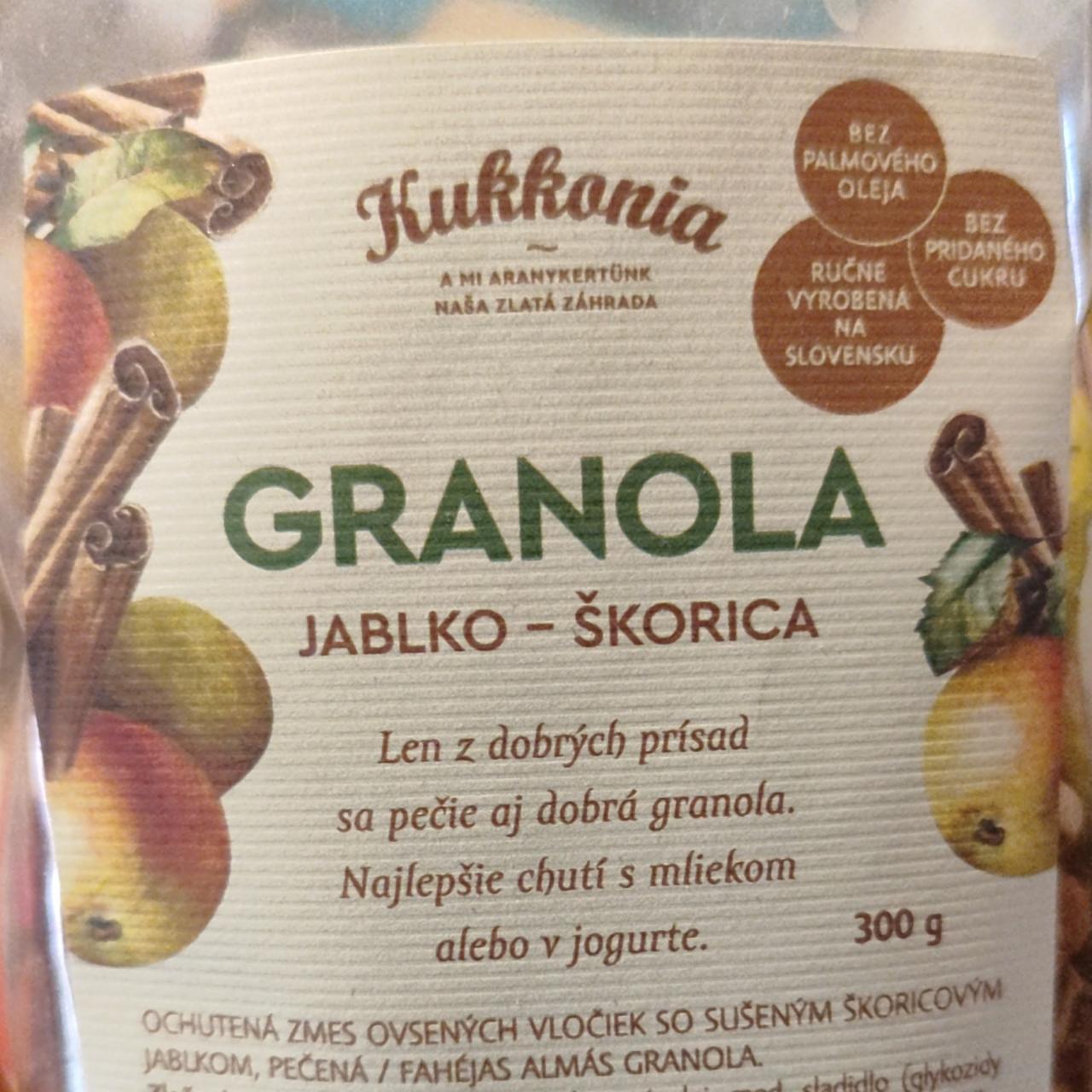 Fotografie - Granola Jablko - Škorica Kukkonia