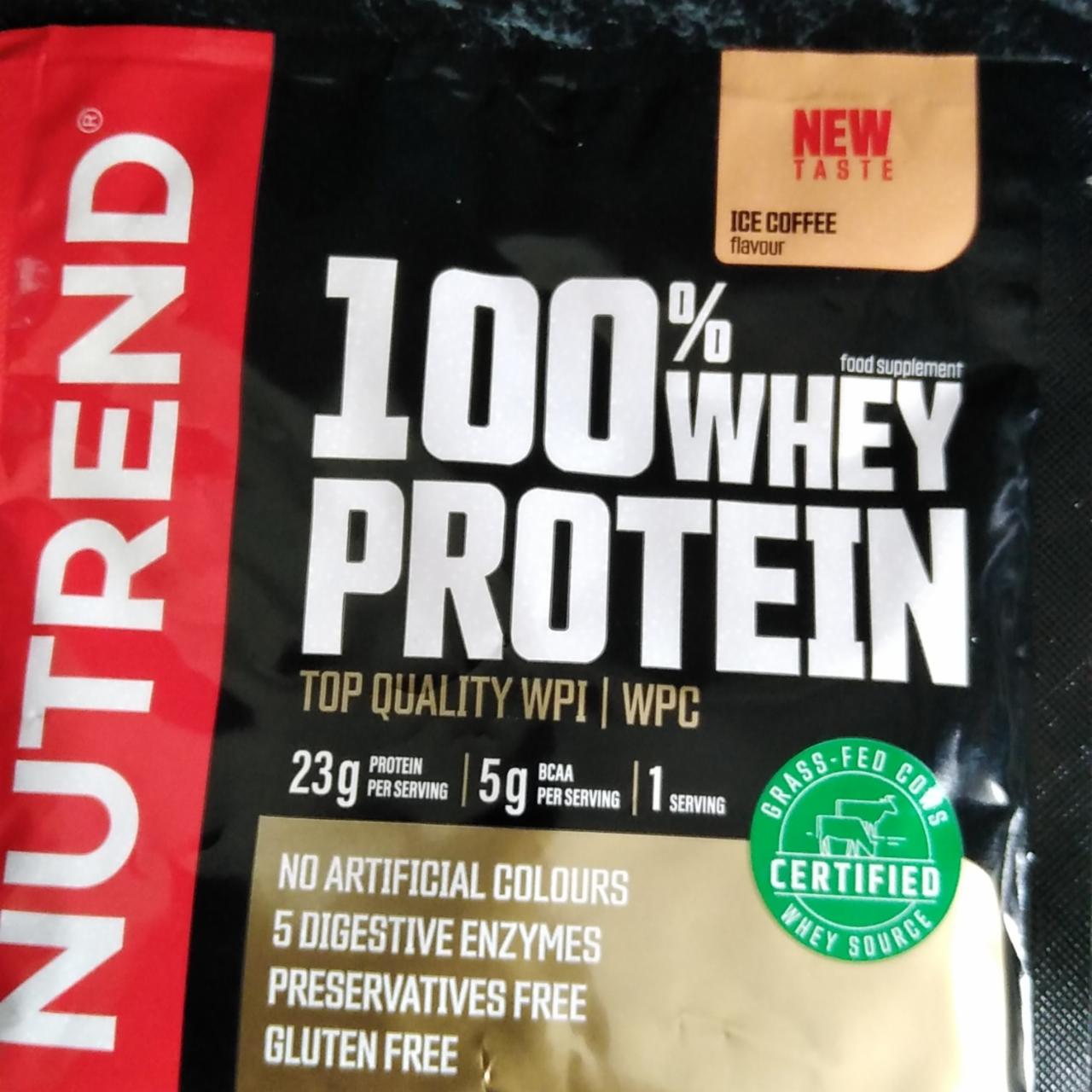 Fotografie - 100% whey protein ice coffee flavour Nutrend