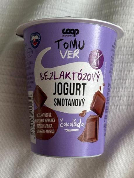 Fotografie - Bezlaktózový Jogurt smotanový čokoláda Coop Jednota Tomu Ver