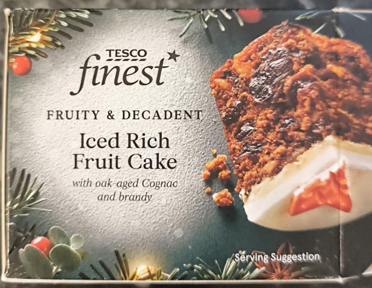 Fotografie - Iced Rich Fruit Cake Tesco finest