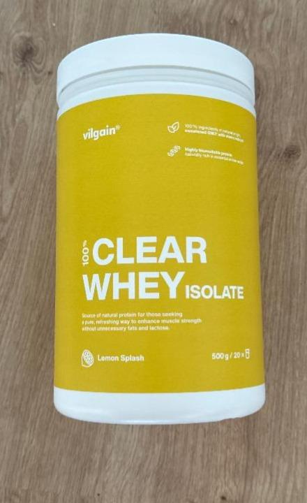 Fotografie - 100% Clear Whey Isolate Lemon Splash Vilgain