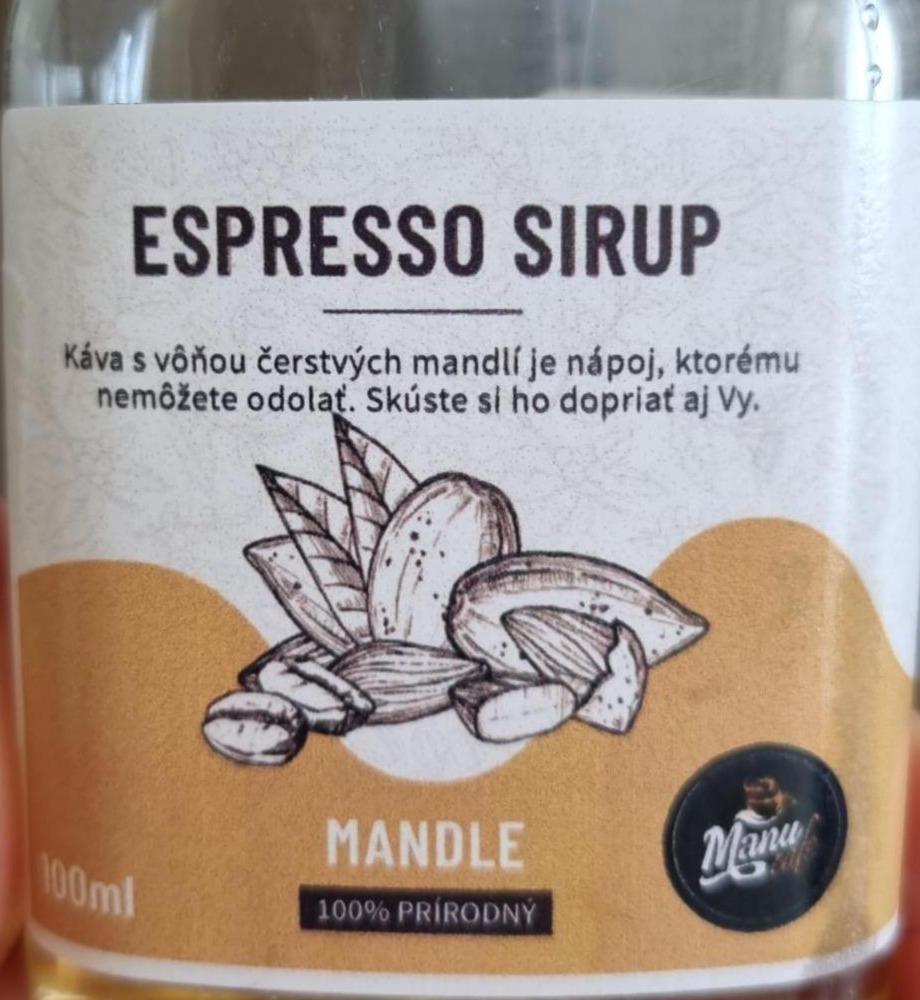 Fotografie - Espresso sirup mandle ManuCafe