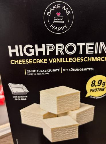 Fotografie - High Protein Cheesecake Vanillegeschmack Bake Me Happy