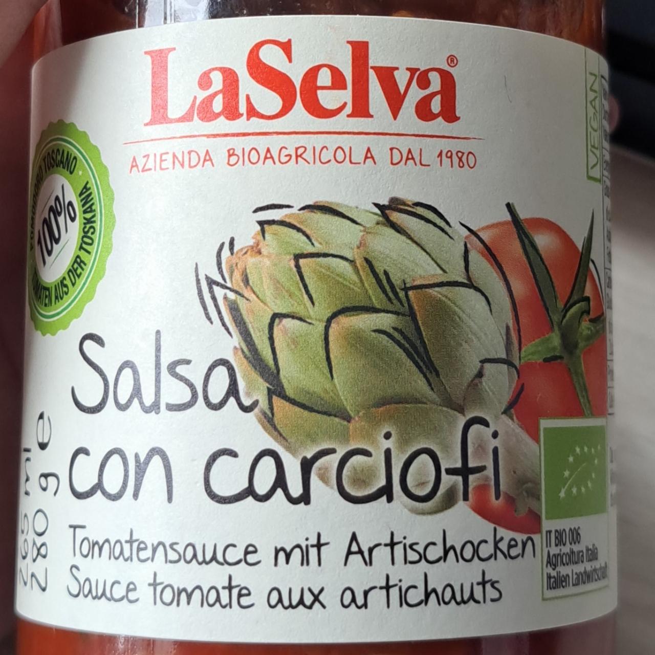 Fotografie - Salsa con carciofi bio LaSelva