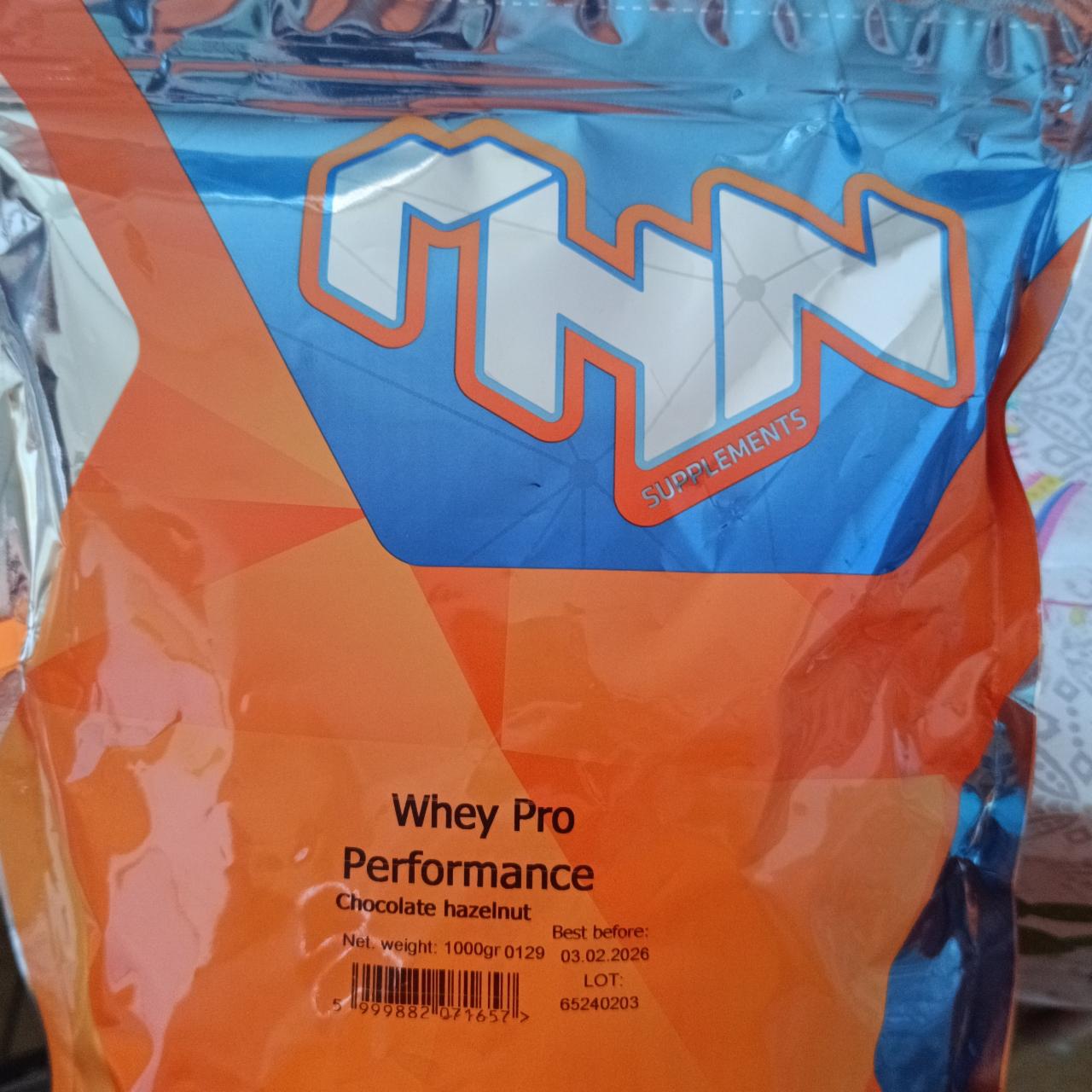 Fotografie - whey pro performance chocolate hazelnut MHN