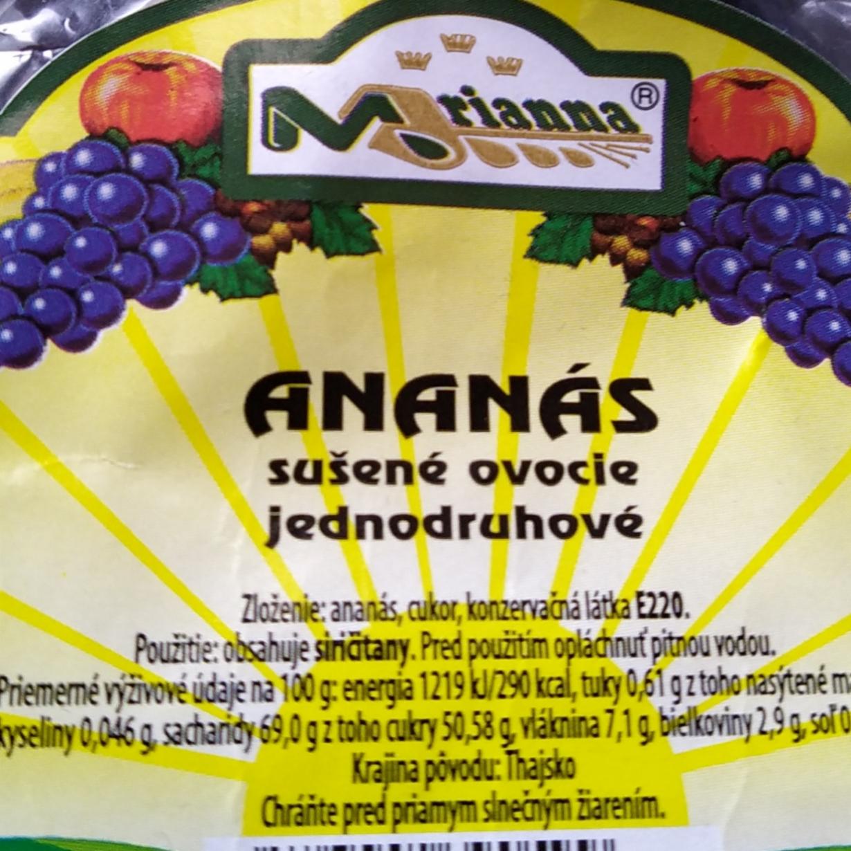 Fotografie - Ananás sušené ovocie Marianna