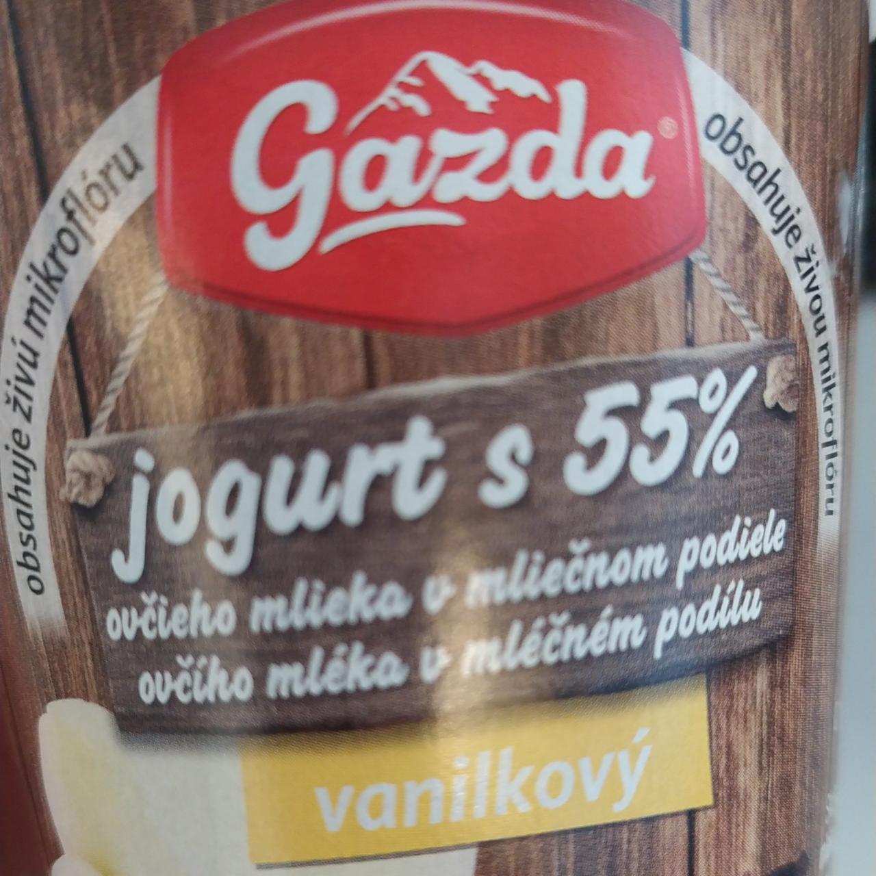 Fotografie - Gazda jogurt vanilkovy 55% ovčieho mlieka