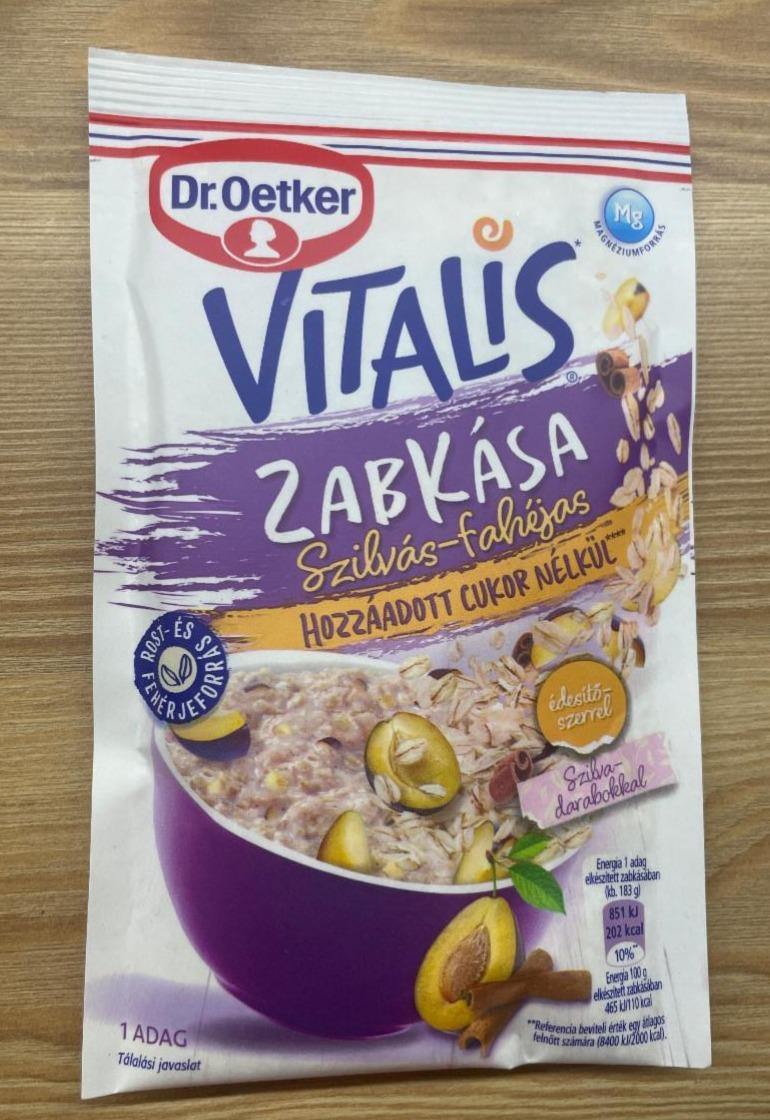 Fotografie - Vitalis Zabkása Szilvás-fahéjas hozzáadott cukor nélkül Dr.Oetker