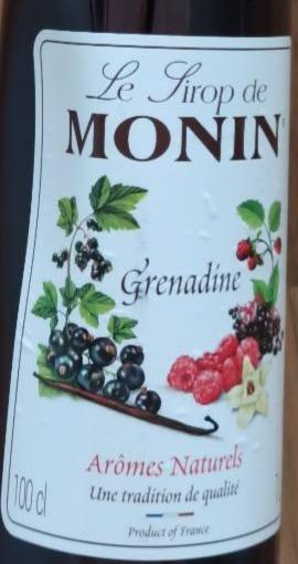 Fotografie - Grenadine Arómes Natureli Monin