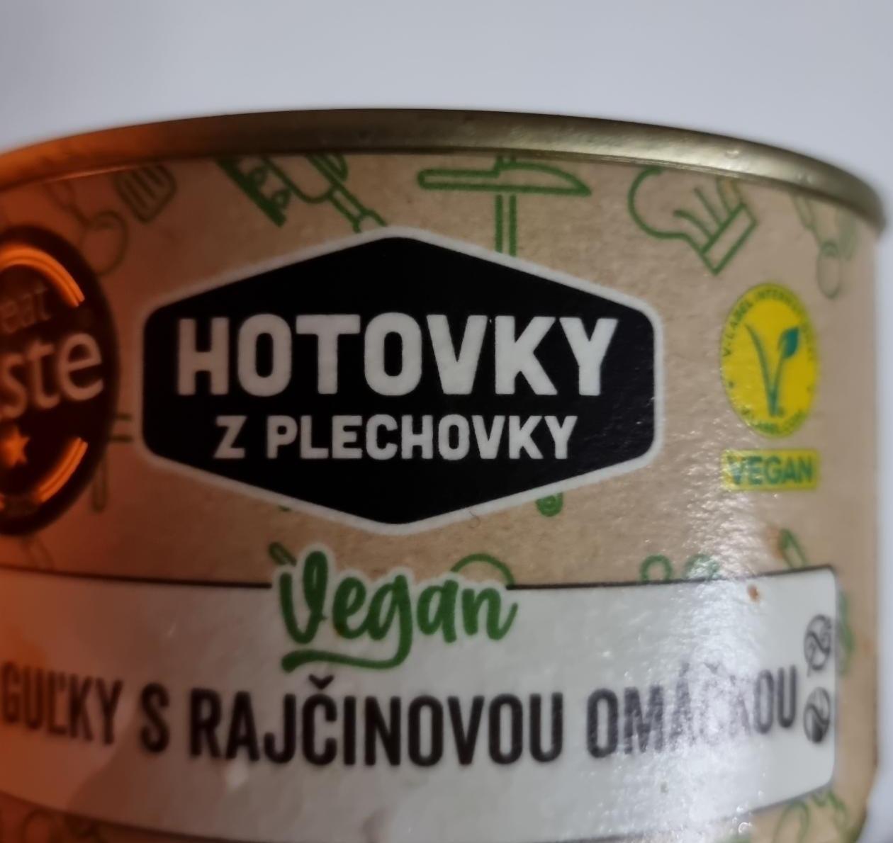 Fotografie - Guľky s paradajkovou omáčkou Vegan Hotovky z plechovky