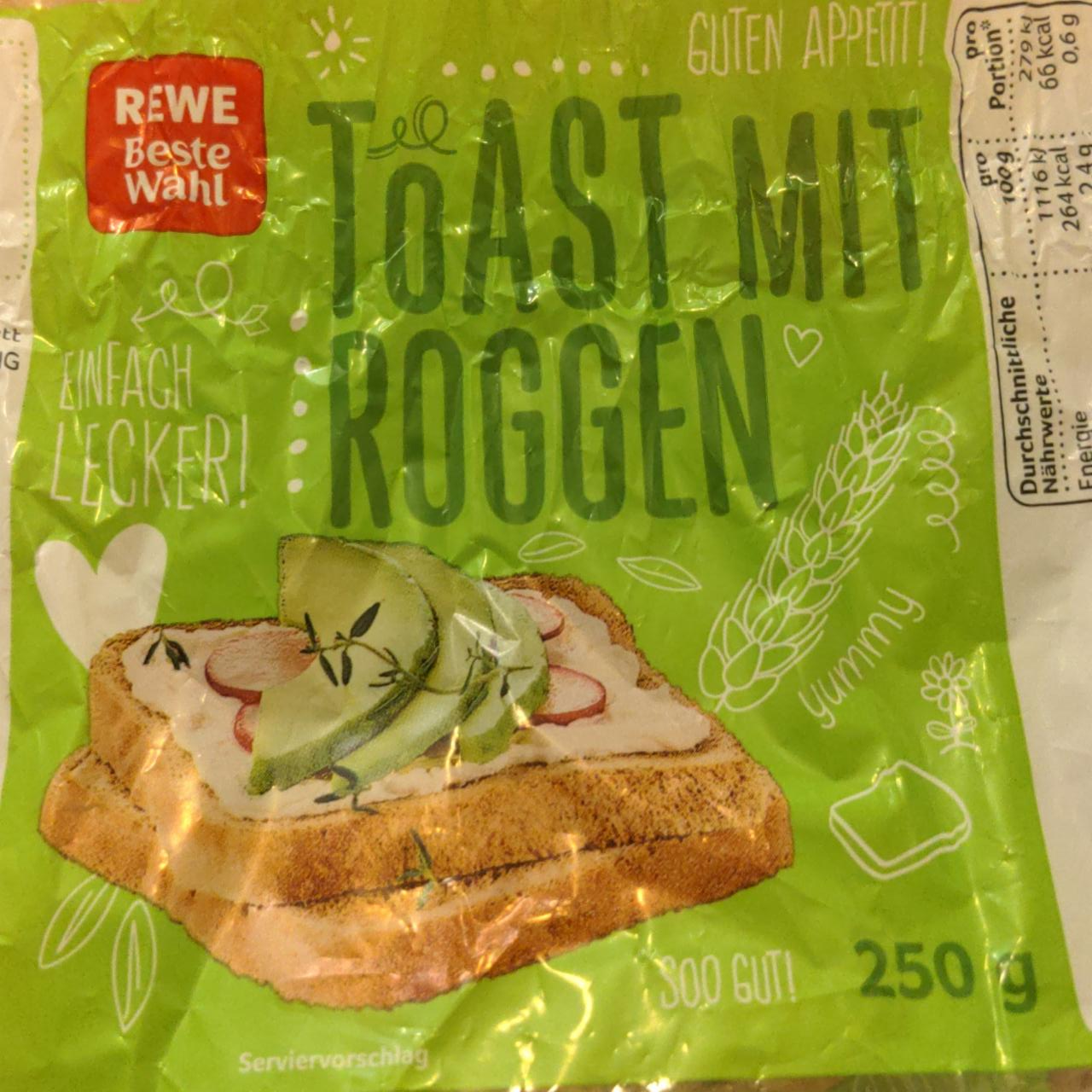 Fotografie - Toast mit Roggen Rewe beste wahl