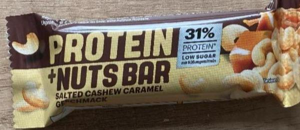 Fotografie - Protein + Nuts Bar Salted Cashew Caramel Geschmack IronMaxx Nutrition