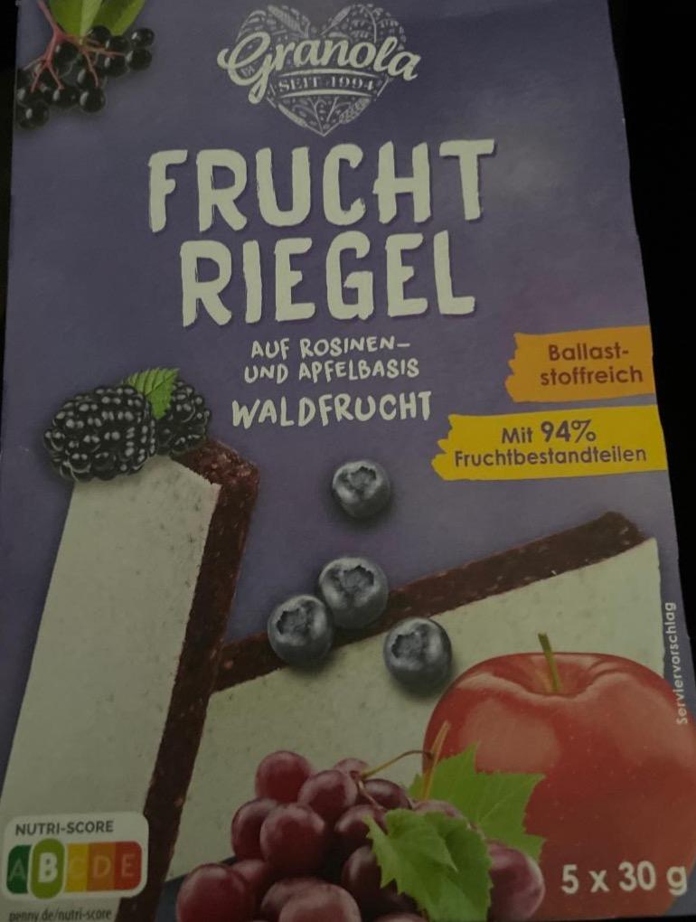 Fotografie - Frucht riegel auf rosinen und apfelbasis waldfrucht Granola