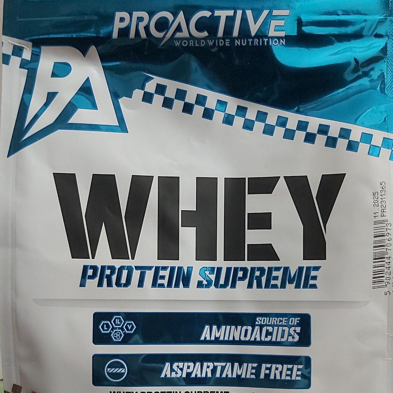 Fotografie - Whey Protein Supreme Nugat Proactive