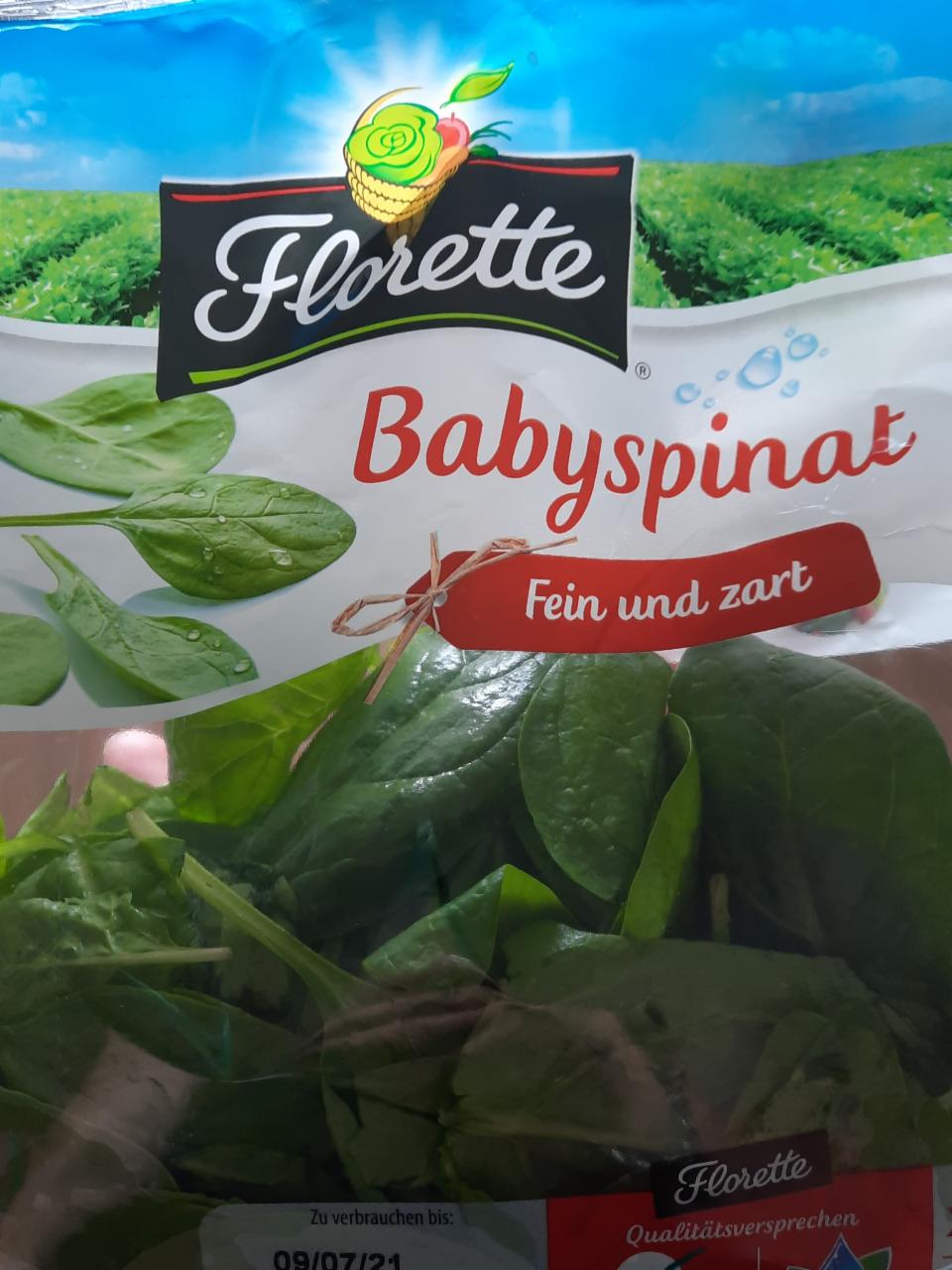 Fotografie - Babyspinat Fein und zart Florette