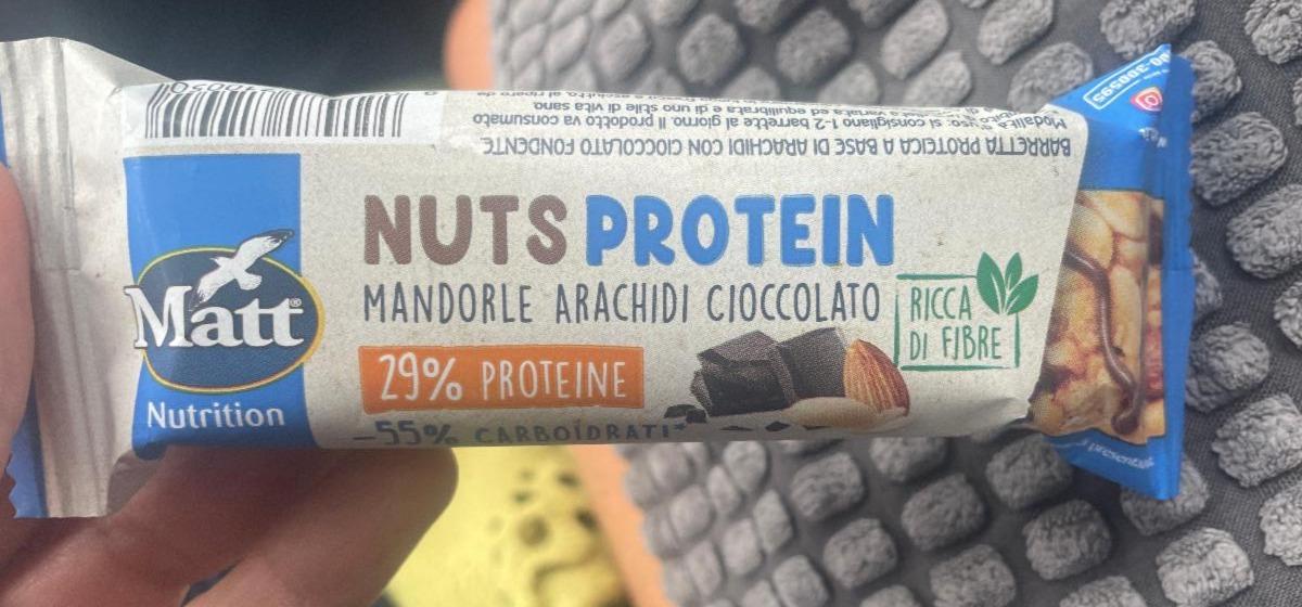 Fotografie - Nuts Protein Mandorle Arachidi Cioccolato Matt Nutrition