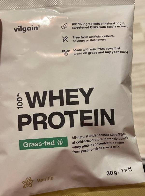 Fotografie - 100% Whey protein grass-fed vanilla Vilgain