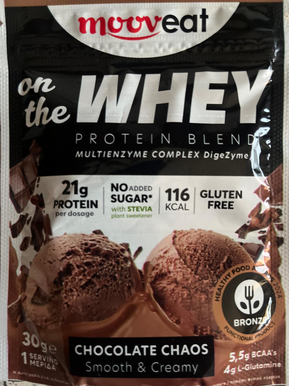 Fotografie - on the Whey Protein Blend Chocolate Chaos mooveat