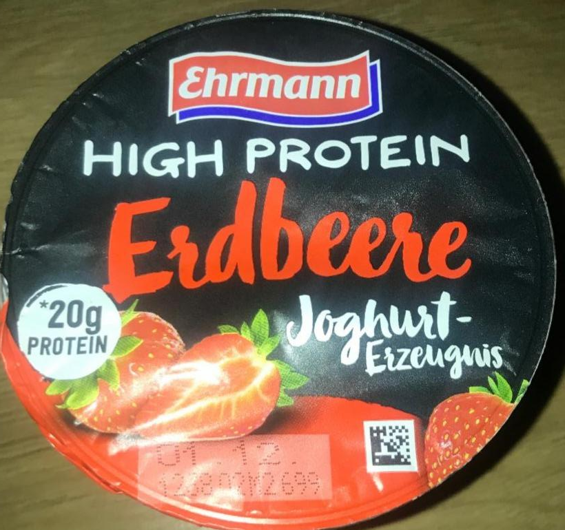 Fotografie - High protein Erdbeere Joghurt Ehrmann