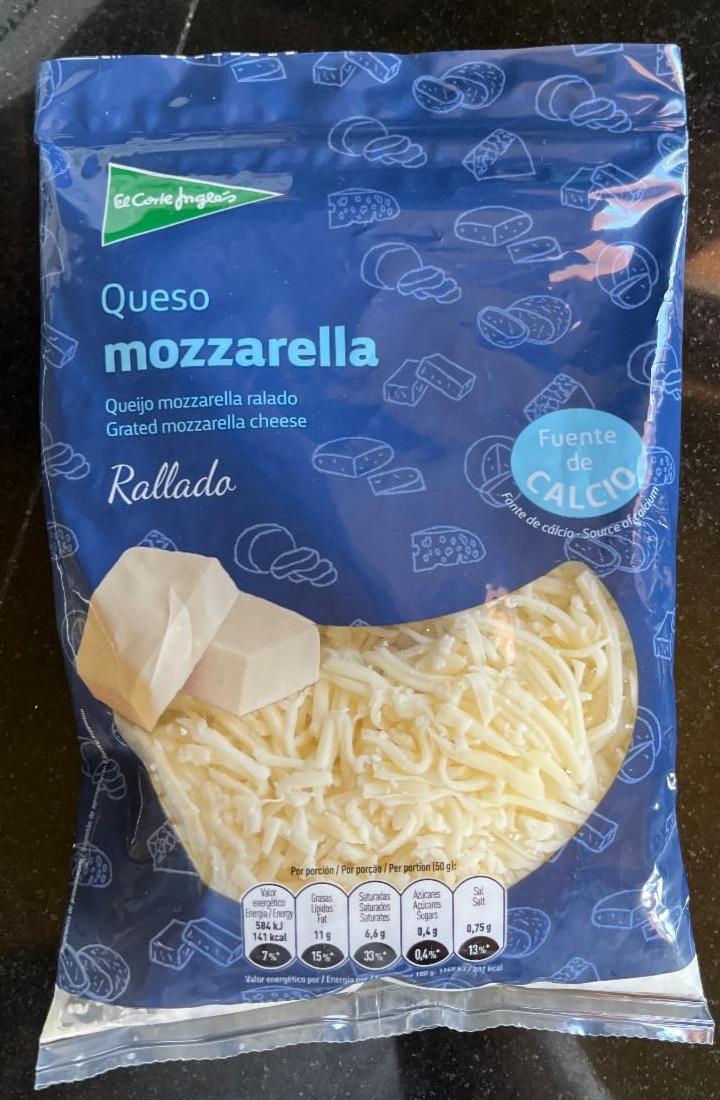 Fotografie - Queso mozzarella rallado El corte Inglés