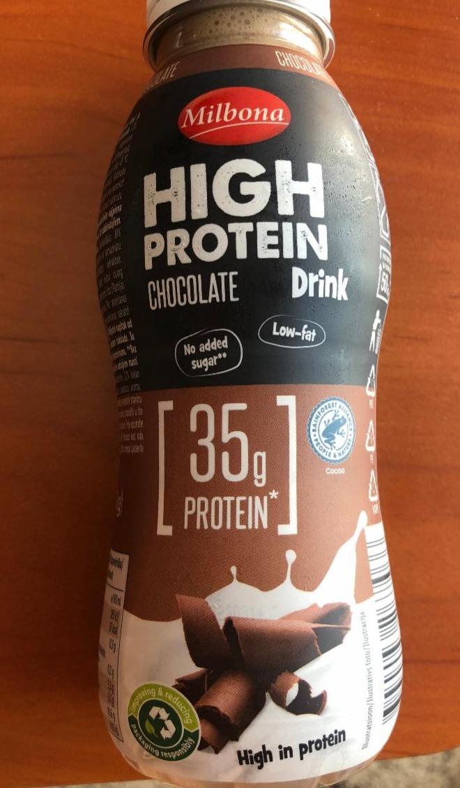 High Protein drink Chocolate Milbona kalórie, kJ a nutričné hodnoty