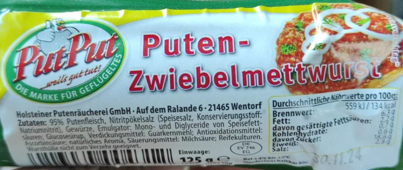 Fotografie - Puten zwiebelmettwurst PutPut