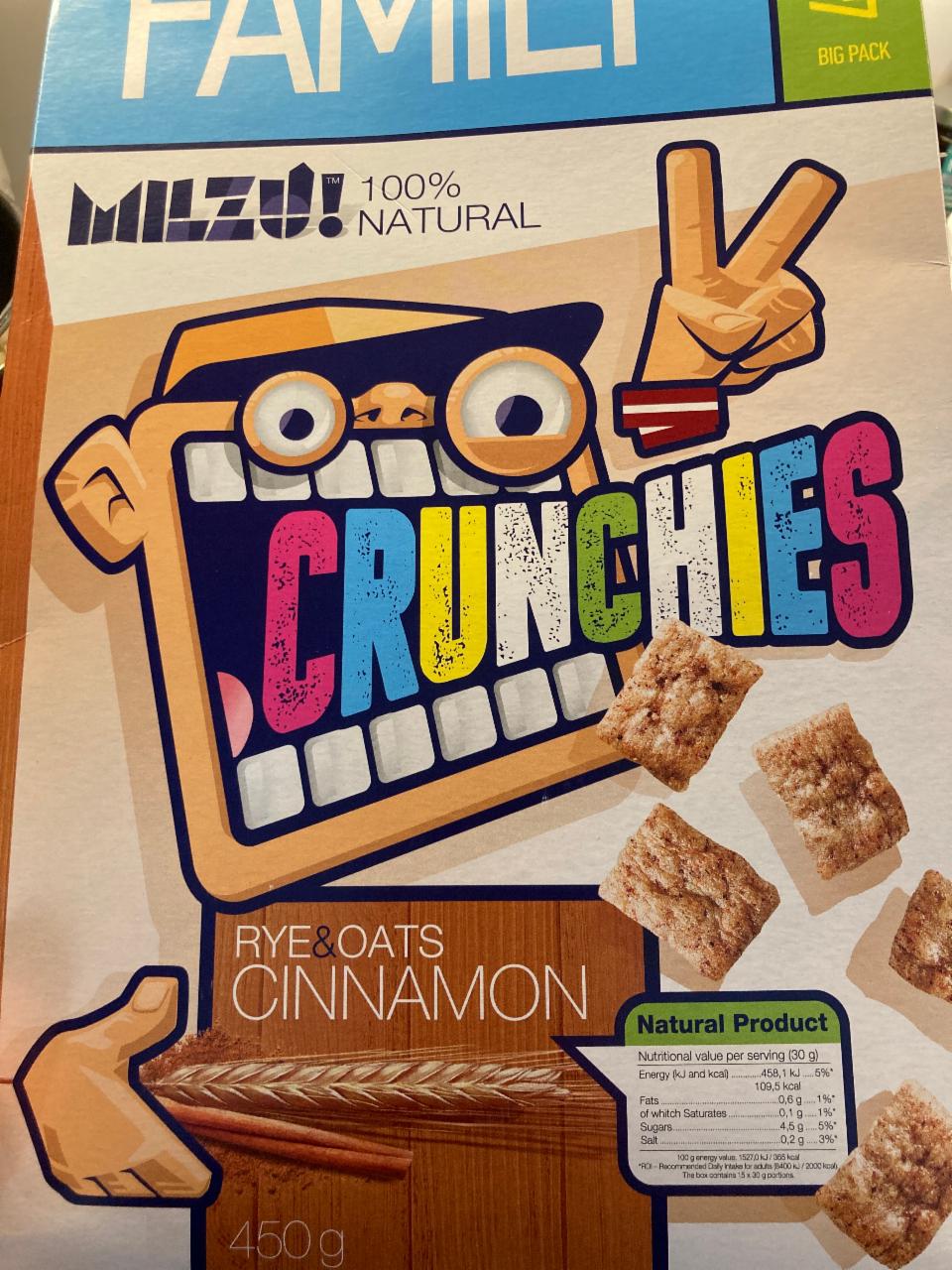 Fotografie - Crunchies rye&oats cinnamon Milzu!