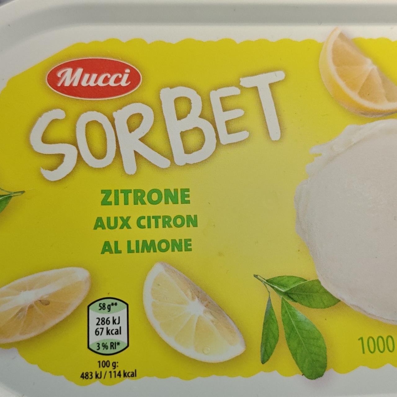 Fotografie - Mucci Sorbet Zitrone