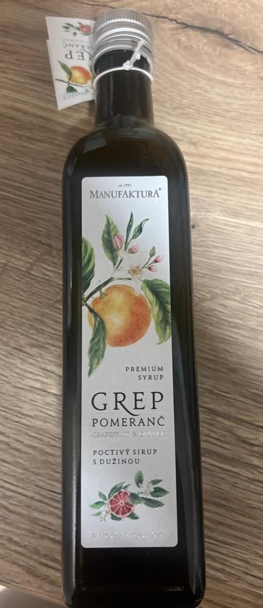 Fotografie - Grep Pomeranč Premium Syrup Manufaktura