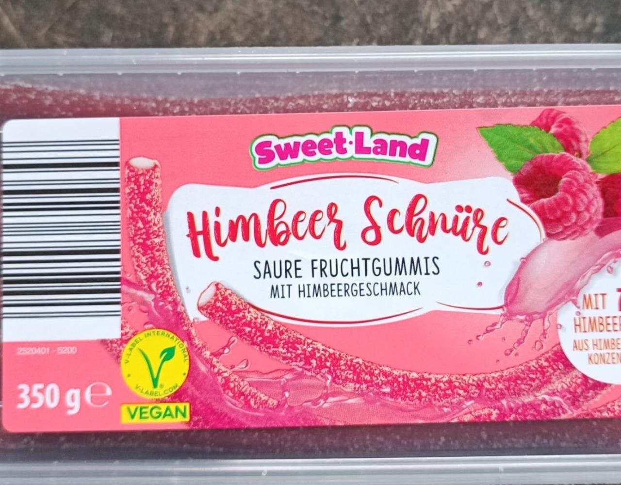 Fotografie - Himbeer schnüre sauer fruchtgummis Sweet-Land