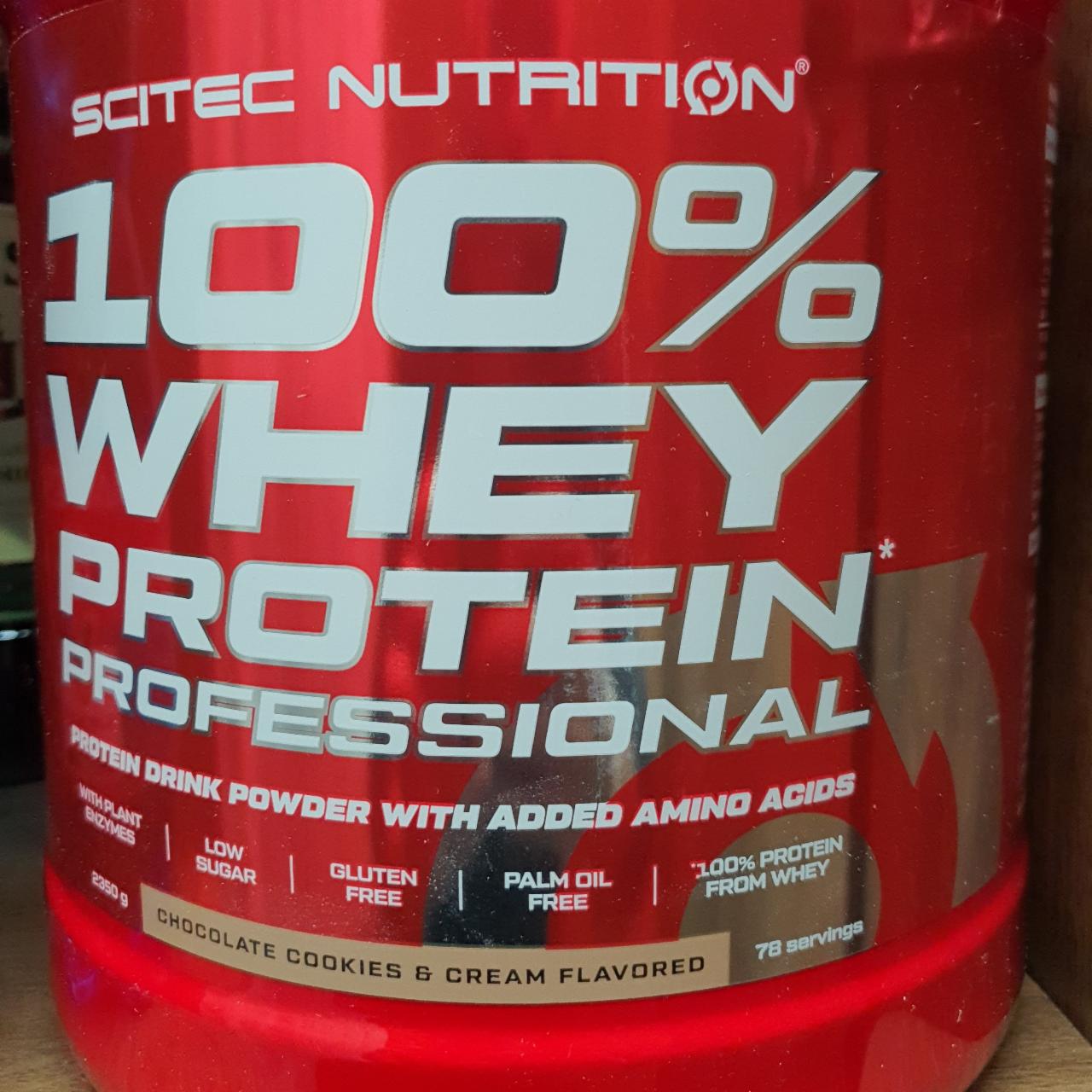 Fotografie - 100% Whey Protein Professional Chocolate Cookies & Cream Scitec Nutrition