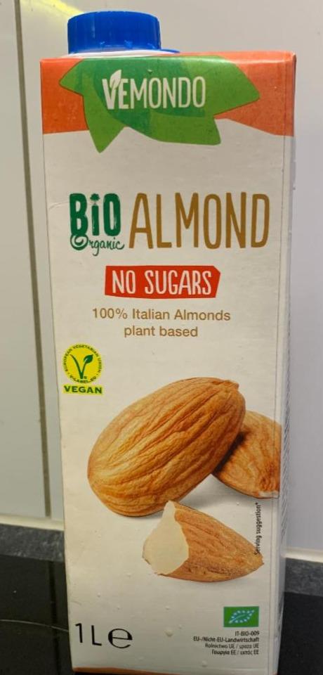 Almond no sugars Bio Organic Vemondo - kalórie, kJ a nutričné hodnoty